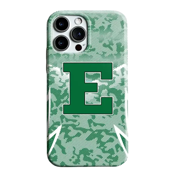 eastern michigan eagles striped overlay green phone case best selling