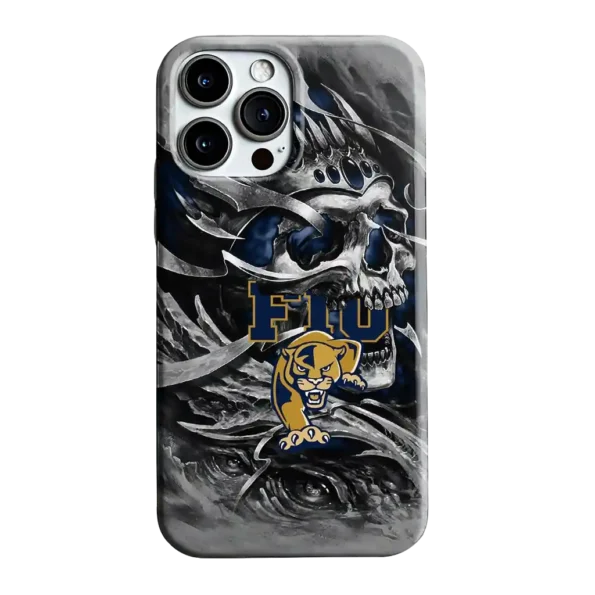 fiu panthers skull blades blue gray phone case best selling