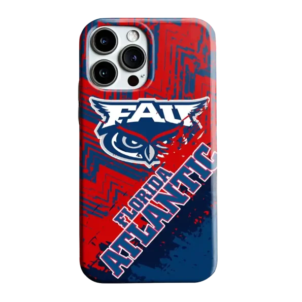florida atlantic owls abstract zigzag blue phone case best selling