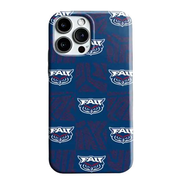 florida atlantic owls chevron squares blue phone case best selling