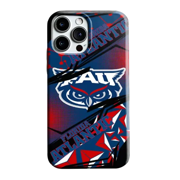 florida atlantic owls jagged flash blue black phone case best selling