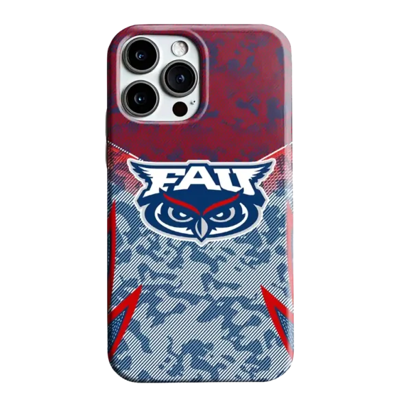 florida atlantic owls striped overlay blue phone case best selling