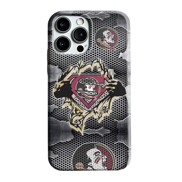 florida state seminoles superman emblem burst gray phone case best selling