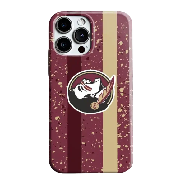 florida state seminoles textured stripe garnet phone case best selling