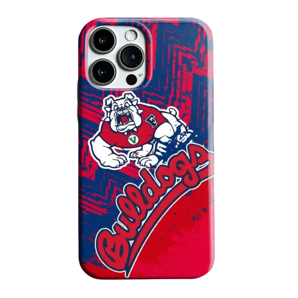 fresno state bulldogs abstract zigzag red phone case best selling