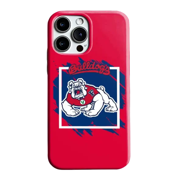 fresno state bulldogs brush square red phone case best selling