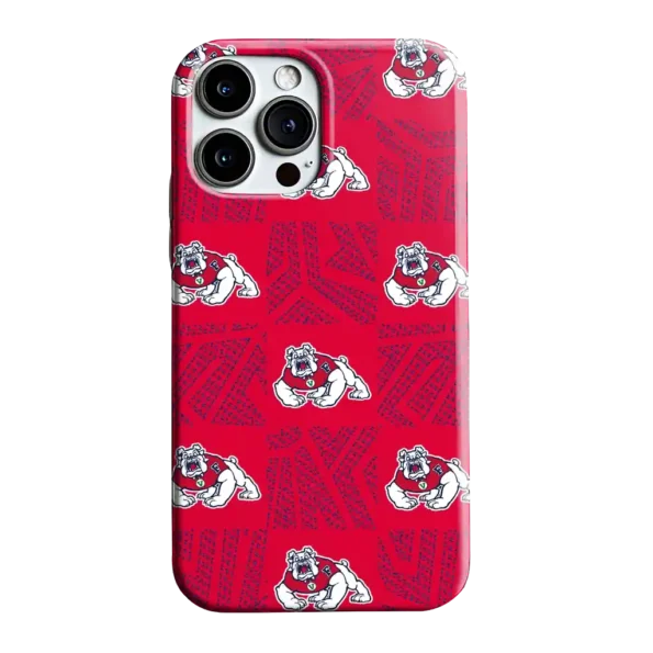fresno state bulldogs chevron squares red phone case best selling