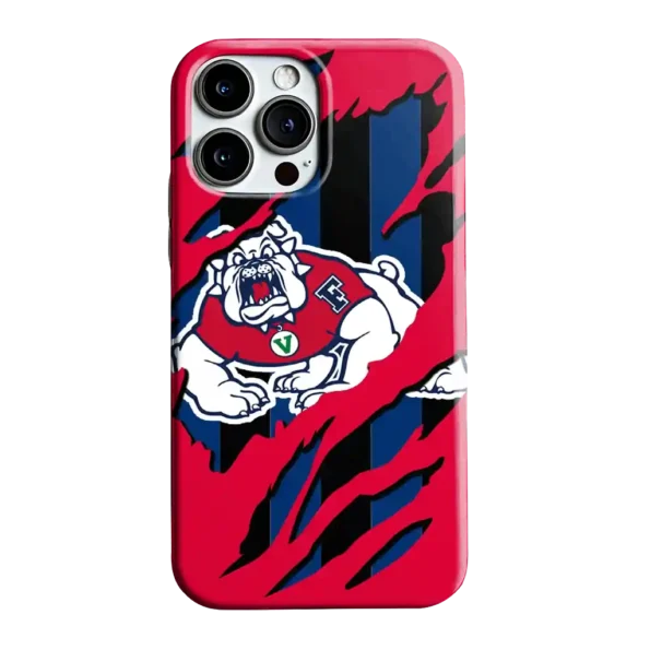 fresno state bulldogs claw scar red black phone case best selling