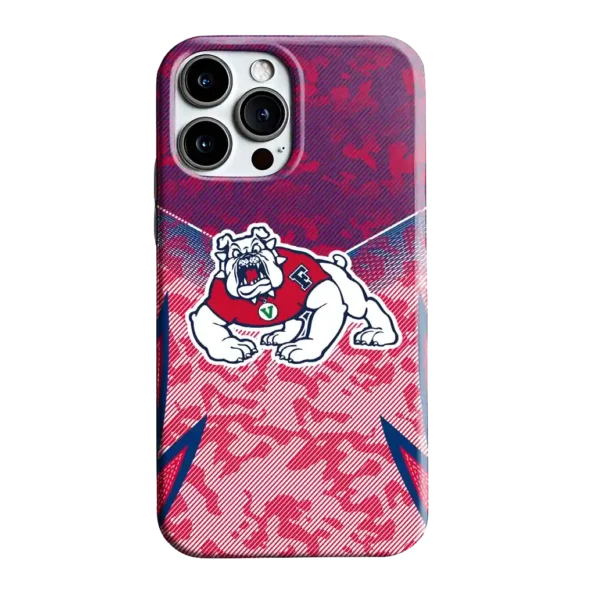 fresno state bulldogs striped overlay red phone case best selling