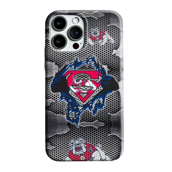 fresno state bulldogs superman emblem burst gray phone case best selling