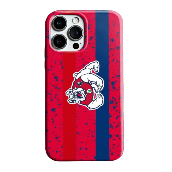 fresno state bulldogs textured stripe red phone case best selling