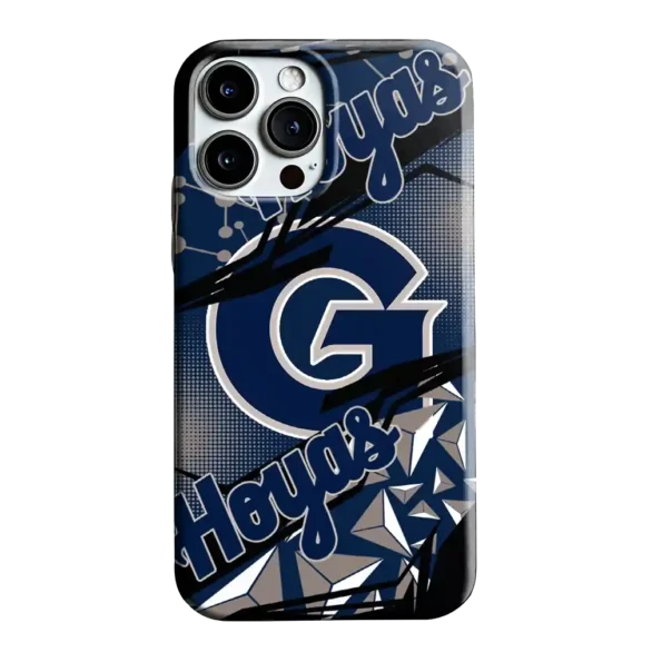 georgetown hoyas jagged flash blue black phone case best selling