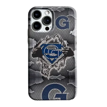 Georgetown Hoyas Superman Emblem Burst Gray Phone Case