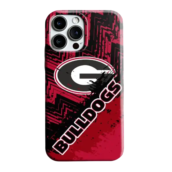 georgia bulldogs abstract zigzag red phone case best selling