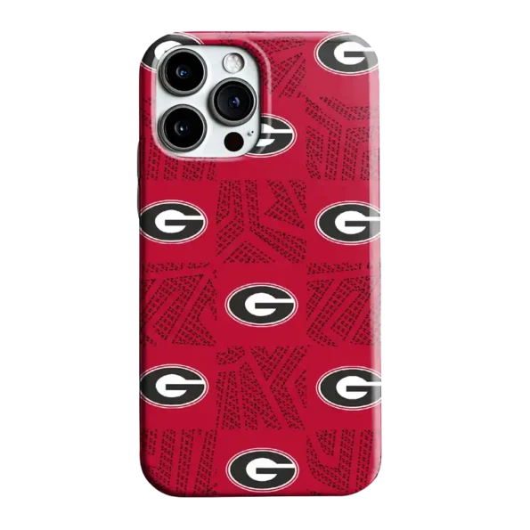 georgia bulldogs chevron squares red phone case best selling