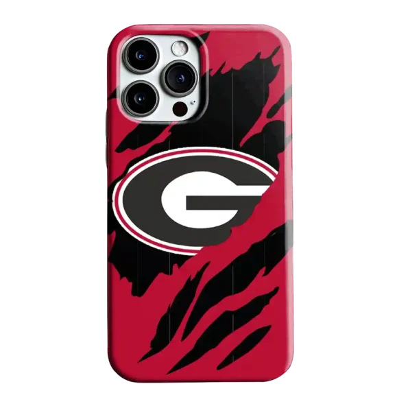 georgia bulldogs claw scar red black phone case best selling