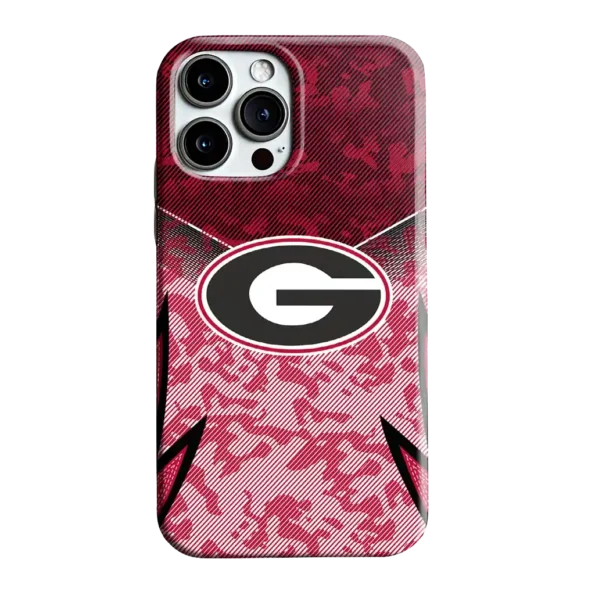 georgia bulldogs striped overlay red phone case best selling