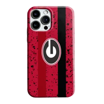 Georgia Bulldogs Textured Stripe Red Phone Case
