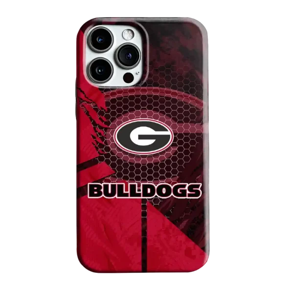 georgia bulldogs web overlay red phone case best selling