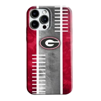 Georgia Bulldogs Yard Markers Red Gray Phone Case
