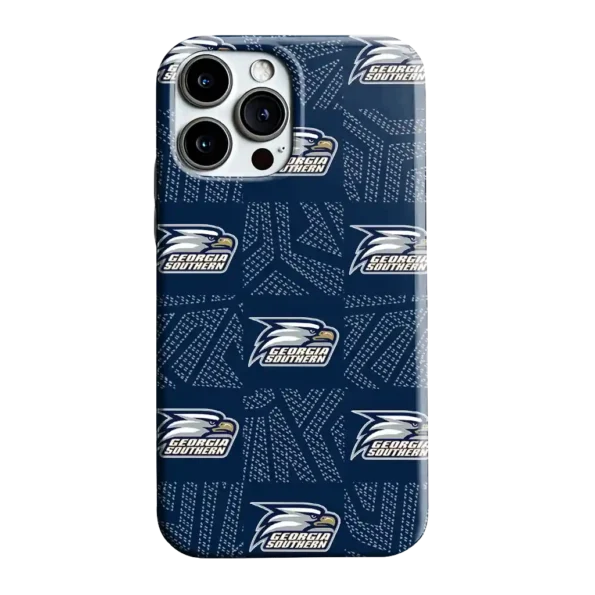 georgia southern eagles chevron squares blue phone case best selling