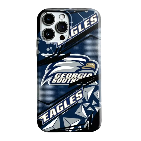 georgia southern eagles jagged flash blue black phone case best selling
