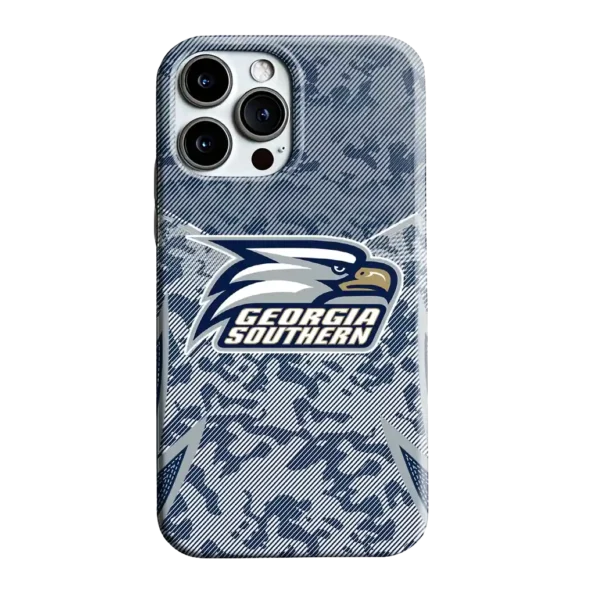 georgia southern eagles striped overlay blue phone case best selling