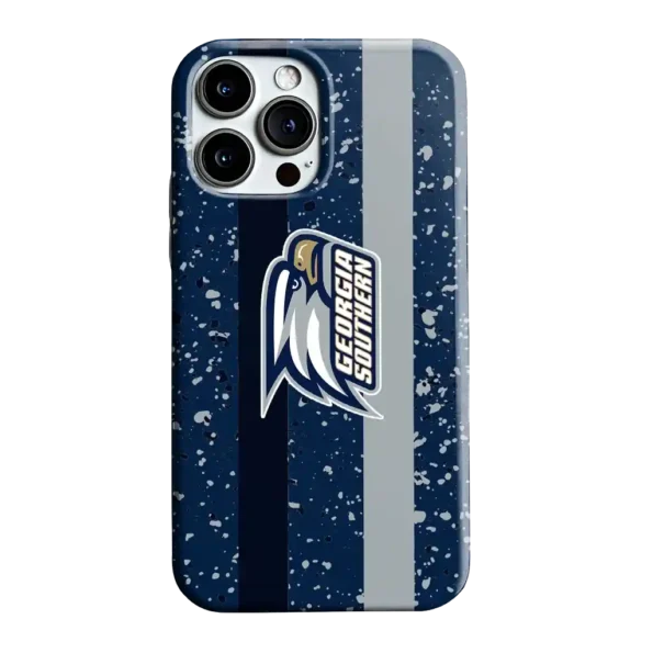 georgia southern eagles textured stripe blue phone case best selling