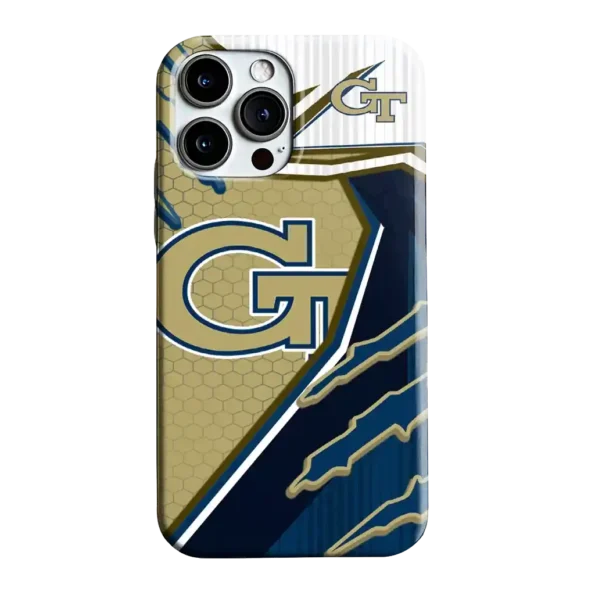 georgia tech yellow jackets armor streaks gold phone case best selling