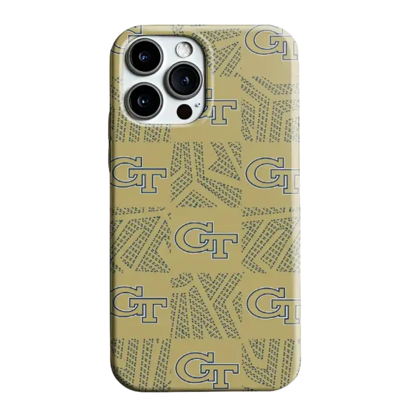georgia tech yellow jackets chevron squares gold phone case best selling