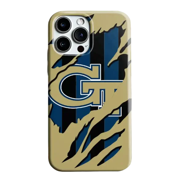 georgia tech yellow jackets claw scar gold black phone case best selling