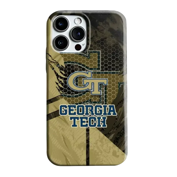 georgia tech yellow jackets web overlay gold phone case best selling
