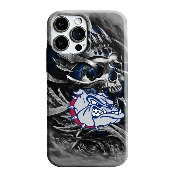 gonzaga bulldogs skull blades blue gray phone case best selling