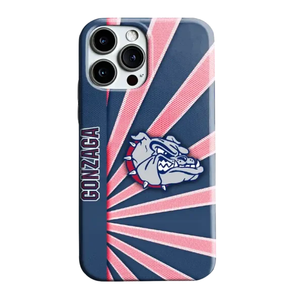gonzaga bulldogs sunburst rays blue phone case best selling