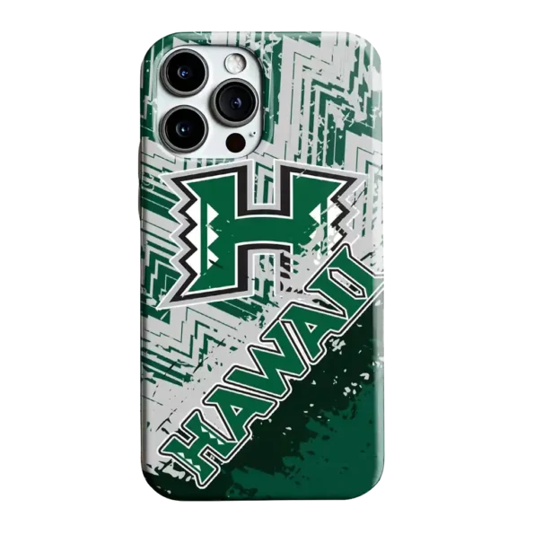 hawaii rainbow warriors abstract zigzag green phone case best selling