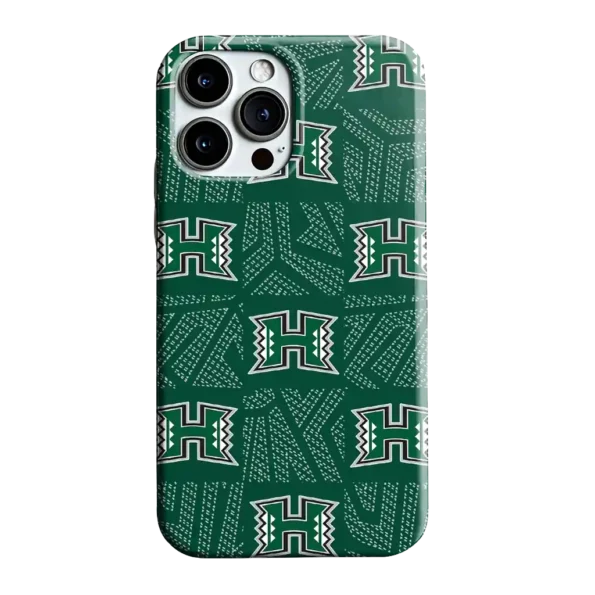 hawaii rainbow warriors chevron squares green phone case best selling
