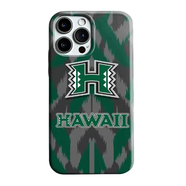 hawaii rainbow warriors chevron zigzag green phone case best selling
