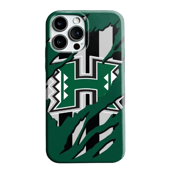 hawaii rainbow warriors claw scar green black phone case best selling