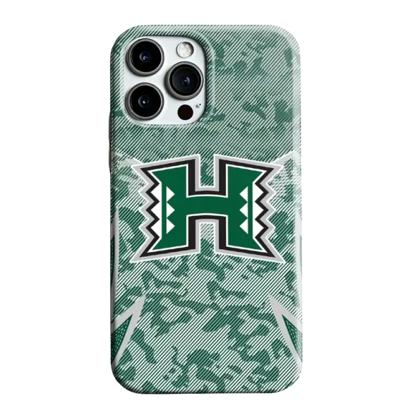 hawaii rainbow warriors striped overlay green phone case best selling