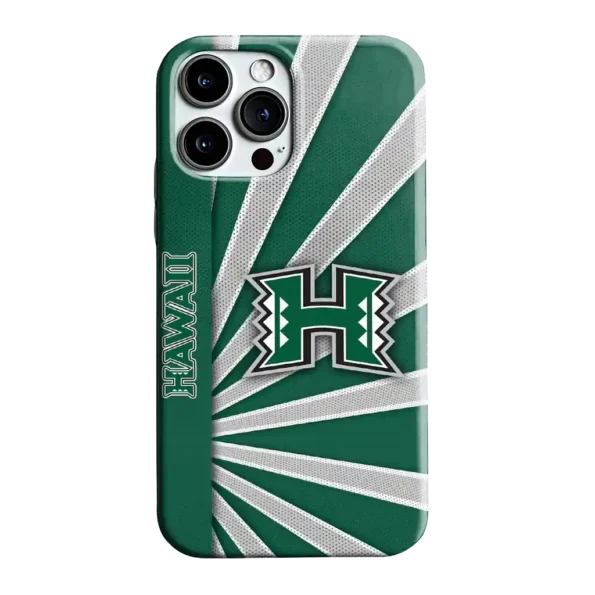 hawaii rainbow warriors sunburst rays green phone case best selling