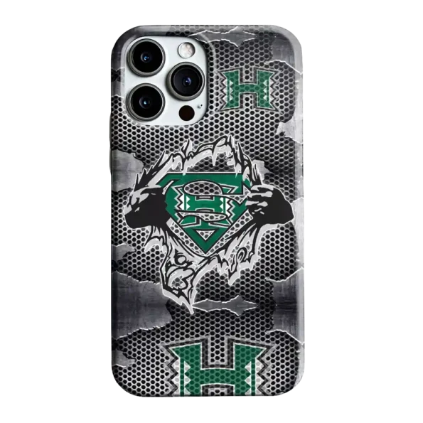 hawaii rainbow warriors superman emblem burst gray phone case best selling