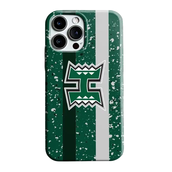 hawaii rainbow warriors textured stripe green phone case best selling