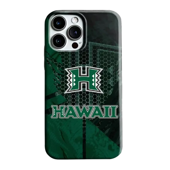 hawaii rainbow warriors web overlay green phone case best selling