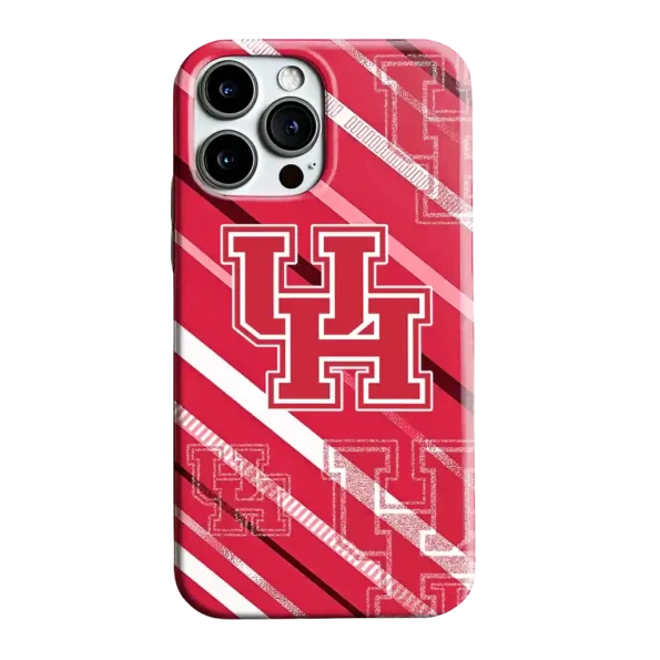 houston cougars linear stripes red phone case best selling