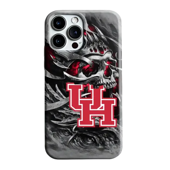 houston cougars skull blades red gray phone case best selling
