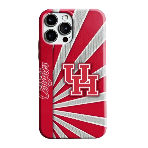 houston cougars sunburst rays red phone case best selling