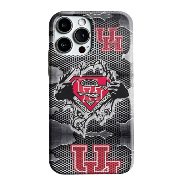 houston cougars superman emblem burst gray phone case best selling