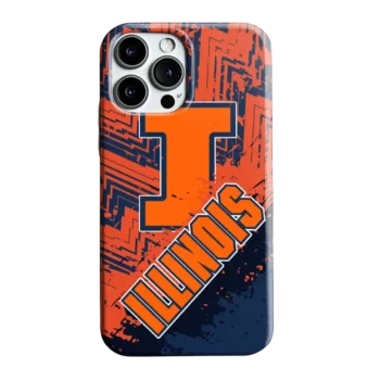 Illinois Fighting Illini Abstract Zigzag Blue Phone Case