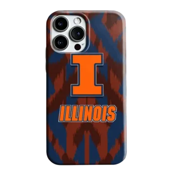 Illinois Fighting Illini Chevron Zigzag Blue Phone Case