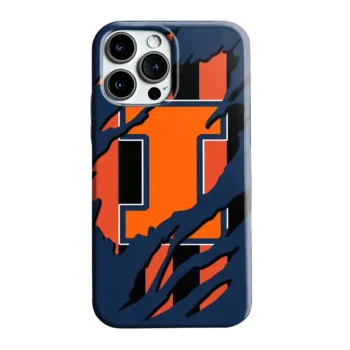 Illinois Fighting Illini Claw Scar Blue Black Phone Case